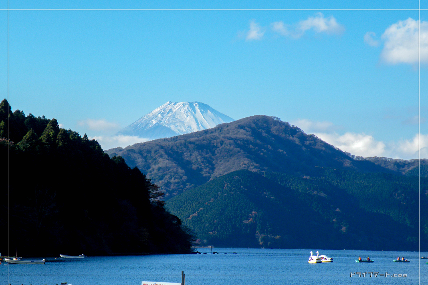 芦ノ湖で撮影した富士山